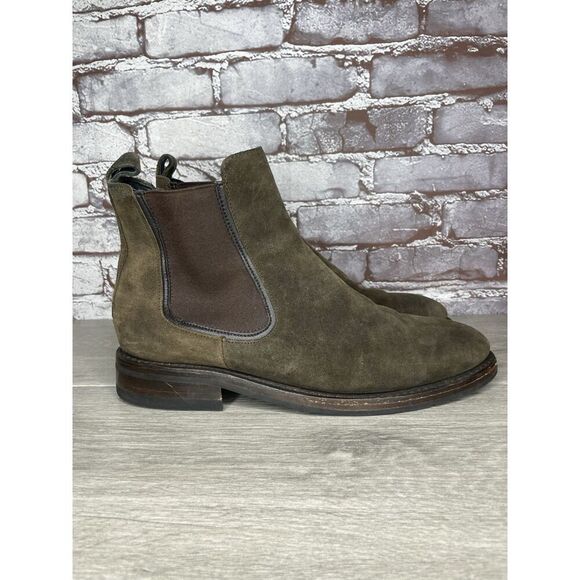 Thursday Boots Chelsea Boots Dark Brown Suede Leather Pull On Heel 9.5M US/43EU - Picture 1 of 16